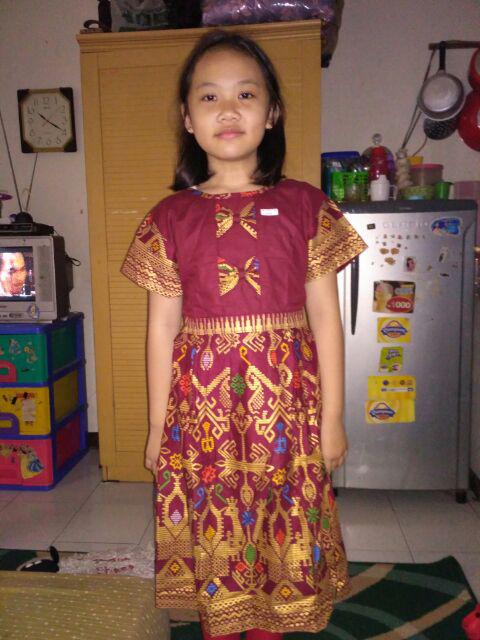 Qnunbatik Dress/terusan Batik Tanggung 9-12th Anak Perempuan Narita Prodo