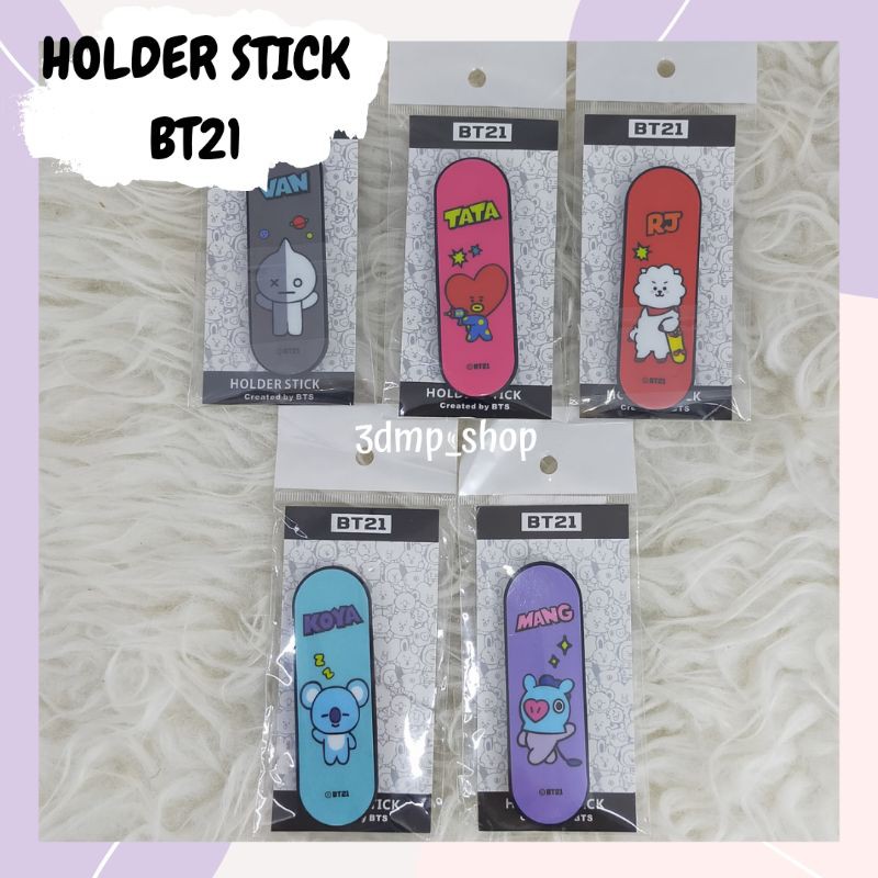 Holder stick Popsocket Iring hp ponsel BT21 BTS Jungkoook Jin RM JHope Rapmon Van Rj Mang Koya Tata