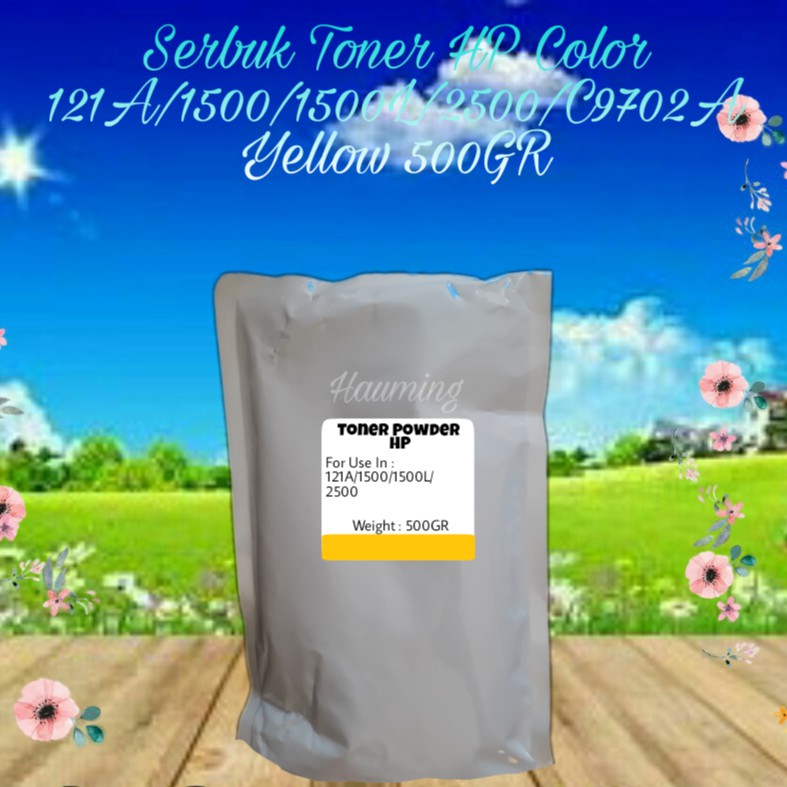 Serbuk Toner Color HP 121A For Use LaserJet 1500 1500LXI 2500 2500LSE C9704A C9702A Yellow 500gr