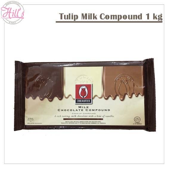 

TULIP MILK CHOCOLATE COMPOUND 1 KG / COKELAT MASAK / COKLAT SUSU BATANG COMPOND 1KG