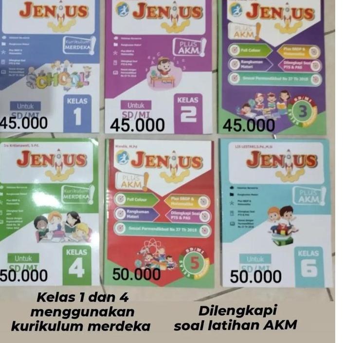 

Special Price.. Buku Jenius Tematik Kelas 1-6 Semester I Tahun Ajaran 2022-2023