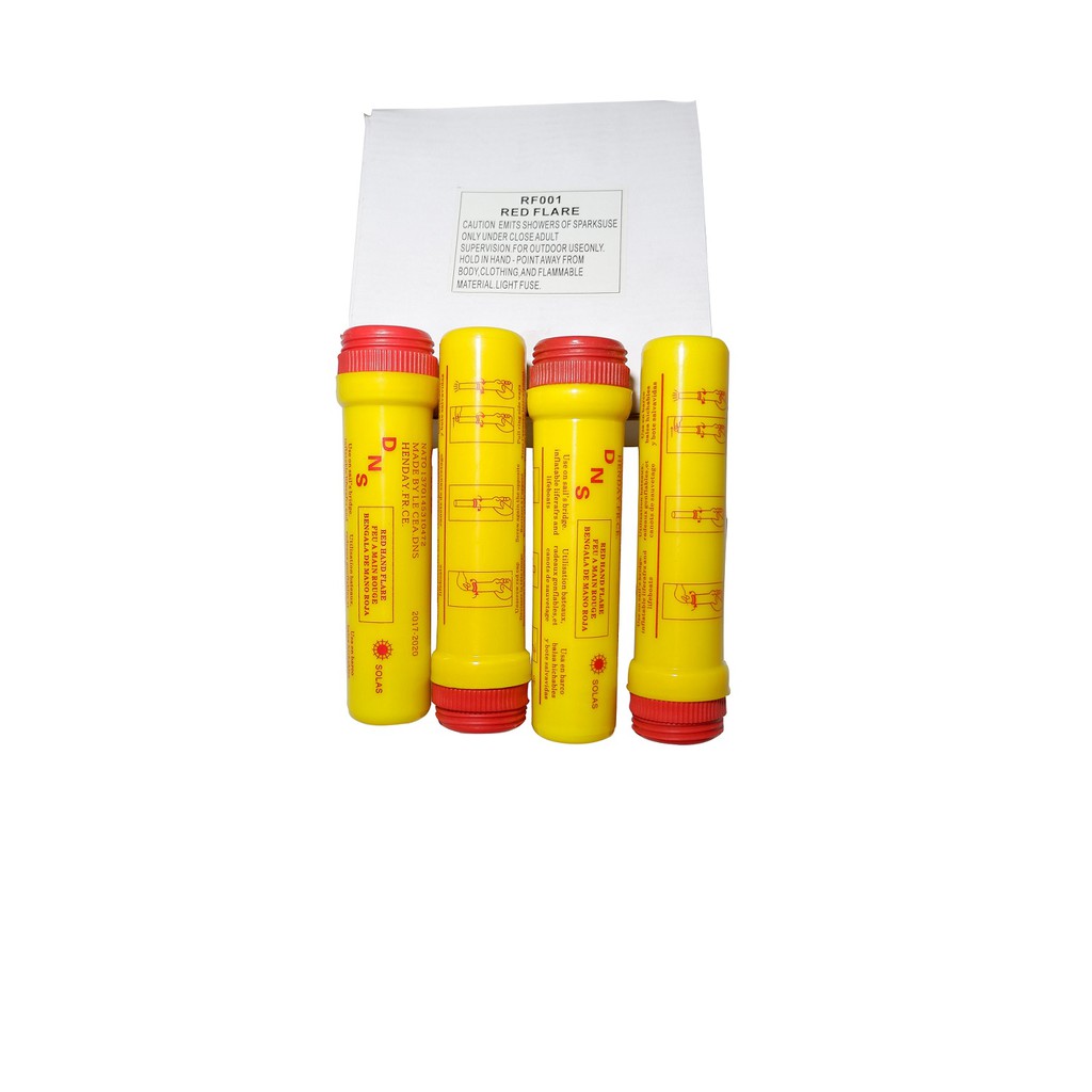 Kembang Api Red Flare DNS - RF Red Hand Flare 1 pack isi 4 pcs