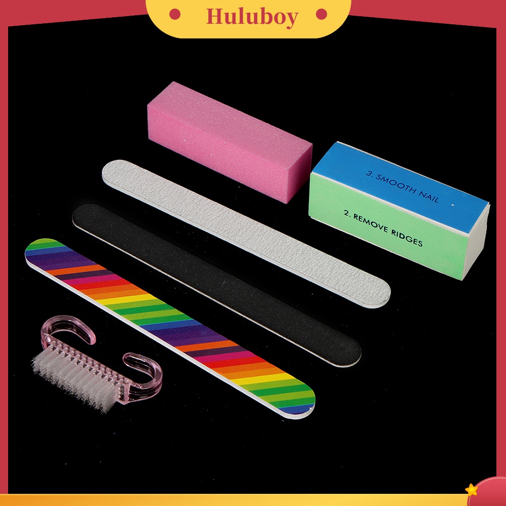 Huluboy Huluboy♡ 6pcs / Set Alat Kikir / Buffer Kuku Untuk Manicure