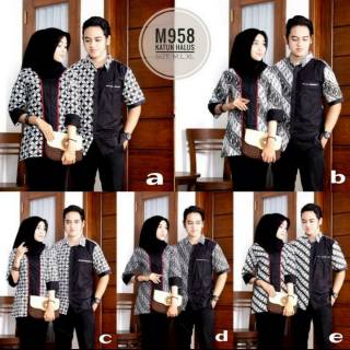 Baju batik solo couple cowok cewek pria wanita atasan blus Baju batik solo couple cowok cewek pria wanita atasan blus