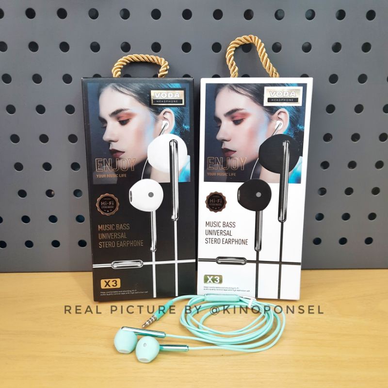 Headset VODA X3 Music Bass | Handsfree | Earphone | Headset Super Bass | Headset Mega Bass | Headset