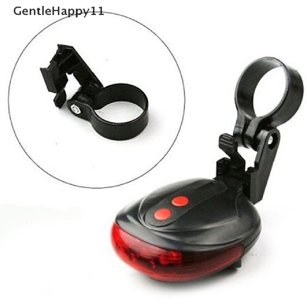 Gentlehappy 2laser+5led Belakang Bersepeda Sepeda Sepeda Sepeda Ekor Peringatan Keselamatan Kedip Lampu Cahaya