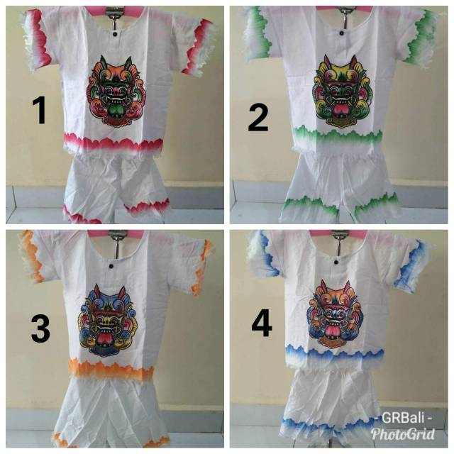 Setelan Baju Barong Grosir Anak Bali Putih Oleh Oleh Bali