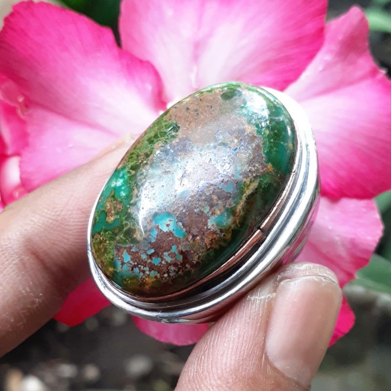 Batu Pirus Persia Jumbo Pancawarna Memo Natural Turquoise