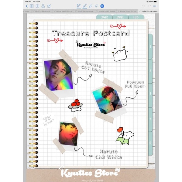 POSTCARD TREASURE OFFICIAL CHAPTER 1,3, FULL ALBUM FA (Haruto & Doyoung)