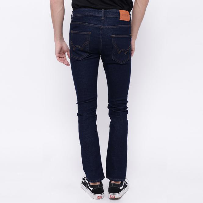 Edwin Celana Jeans Slim Fit Pria Panjang  Dark Blue La 05 - Biru, 28