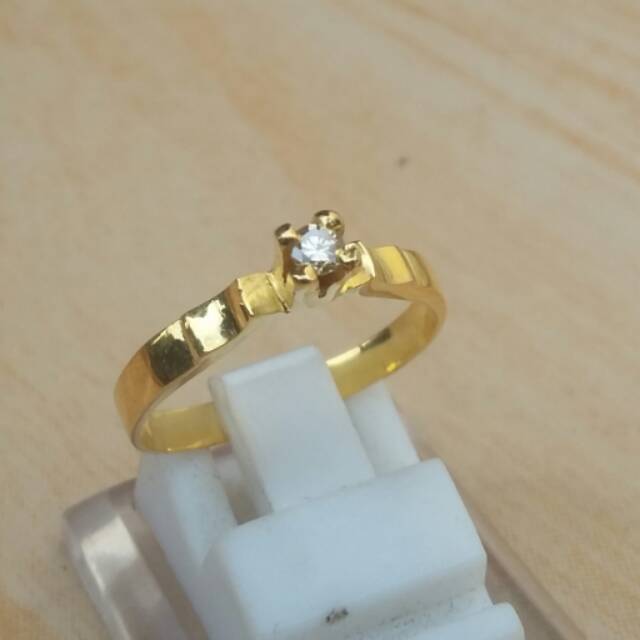 Cincin perak berlian asli