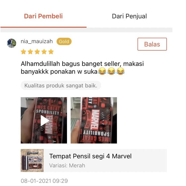 

pcz Tempat Pensil segi 4 Marvel ♡ 35