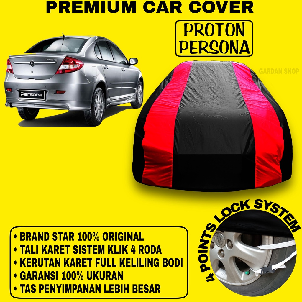 Body Cover PROTON PERSONA Sarung MERAH Penutup Pelindung Bodi Mobil Proton Persona PREMIUM Red