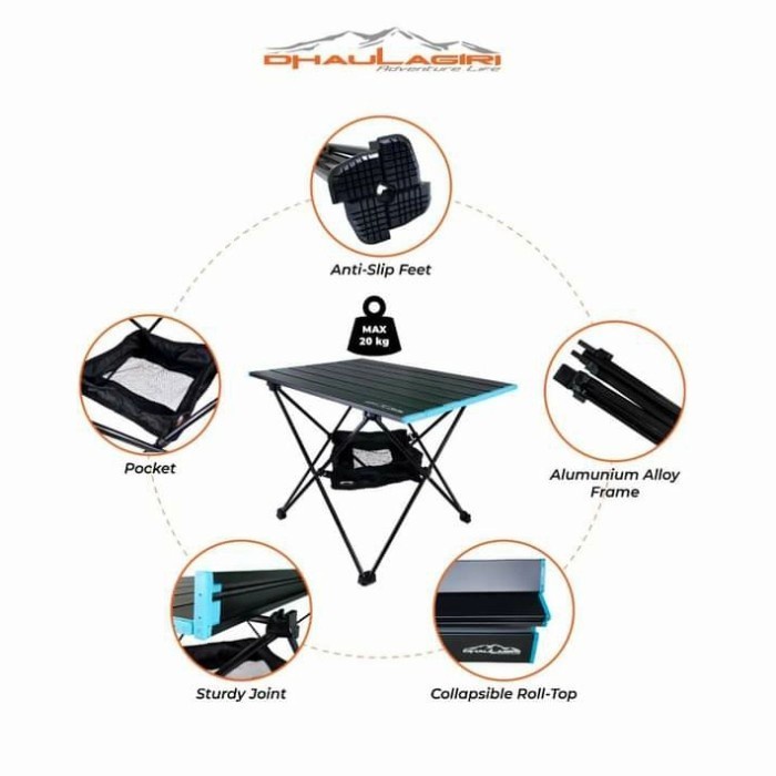 Folding Table 503 Dhaulagiri Meja Lipat Portable Ultralight Outdoor