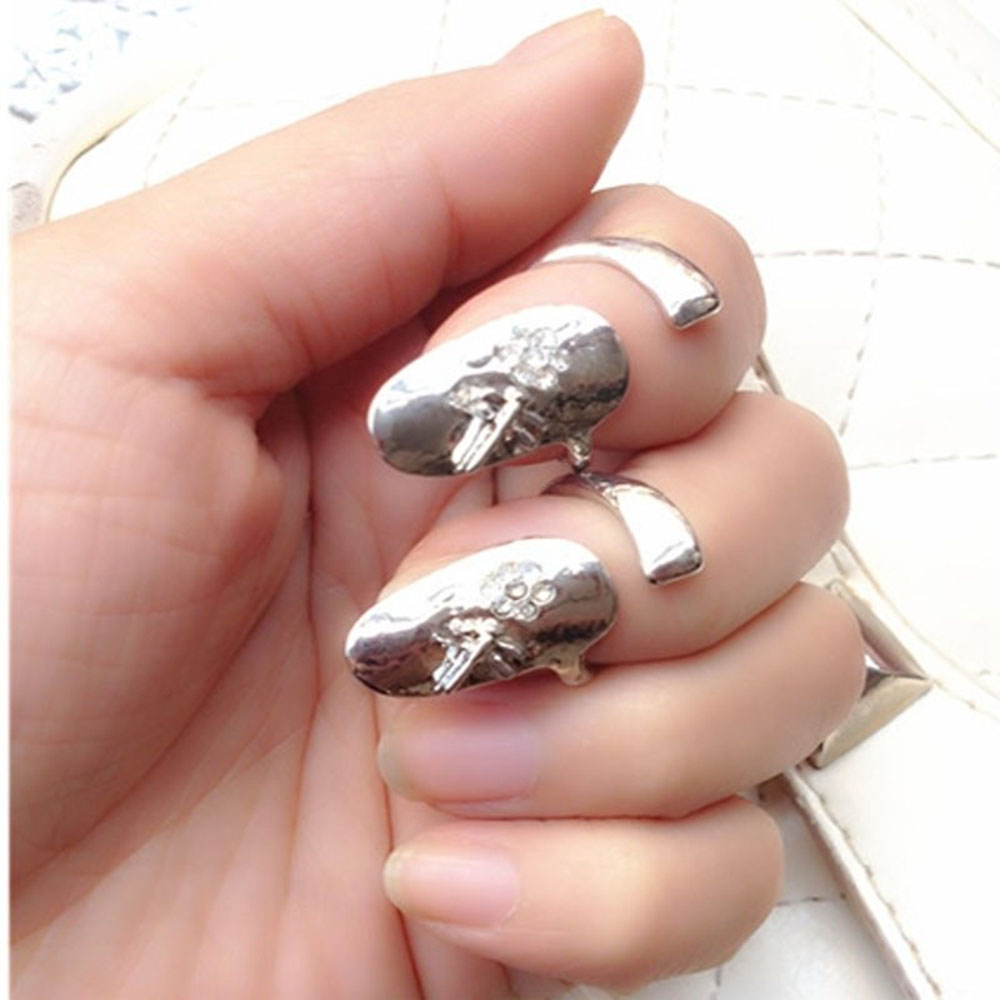 Mxbeauty Cincin Kuku Jari Desain Bunga Capung Aksen Berlian Imitasi Aneka Warna Untuk Pernikahan