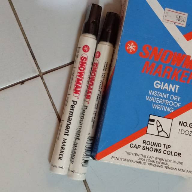 

Spidol permanent snowman warna hitam