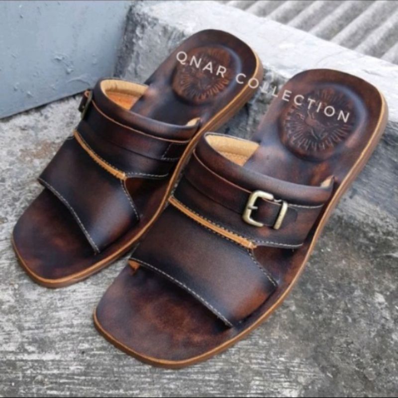 BISA COD!!! SANDAL SELOP PRIA KULIT ASLI 100% SANDAL KOKOP PRIA