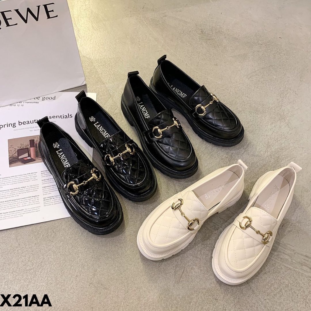 SEPATU LOAFERS WANITA CANTIK BANGET &quot;GUE KECE DARI LAHIR WES&quot; BAHAN PU BERKUALITAS IMPORT 21AA