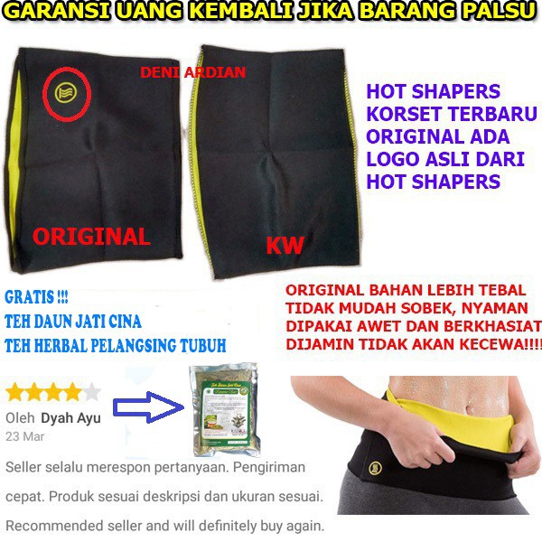 Hot Shapers Original Korset Pelangsing Original Pembakar Lemak Bagian Perut Shopee Indonesia