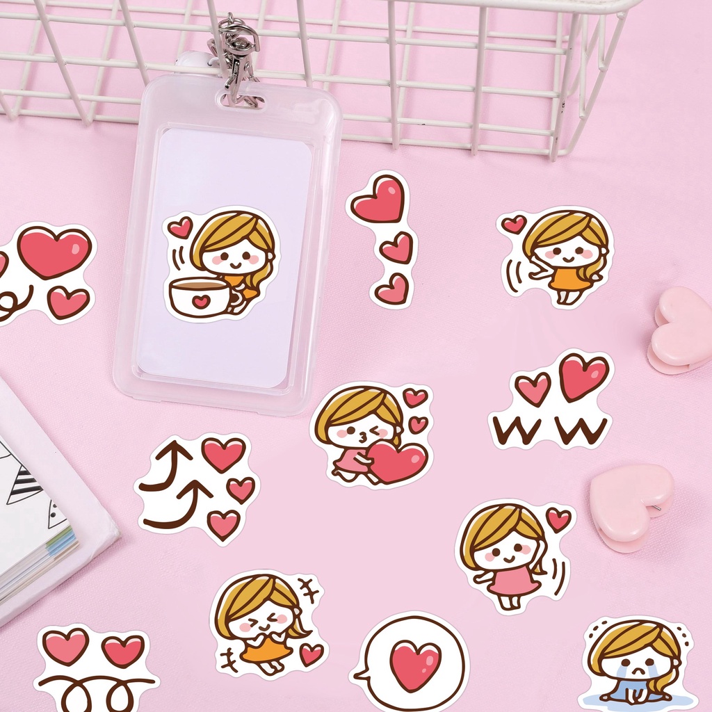 40 cute girl stiker kartun Little Loli ponsel case stiker bagasi Cangkir air tangan Buku stiker keci