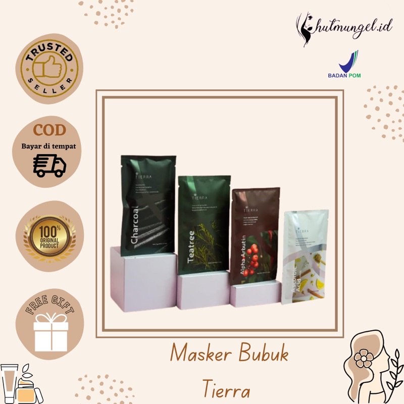 (DISTRIBUTOR GRESIK) MASKER WAJAH TIERRA | MASKER BUBUK TIERRA