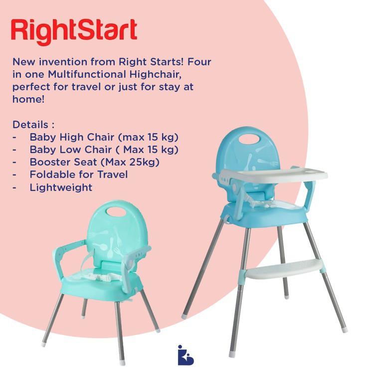 Right Start 4in1 Baby High Chair