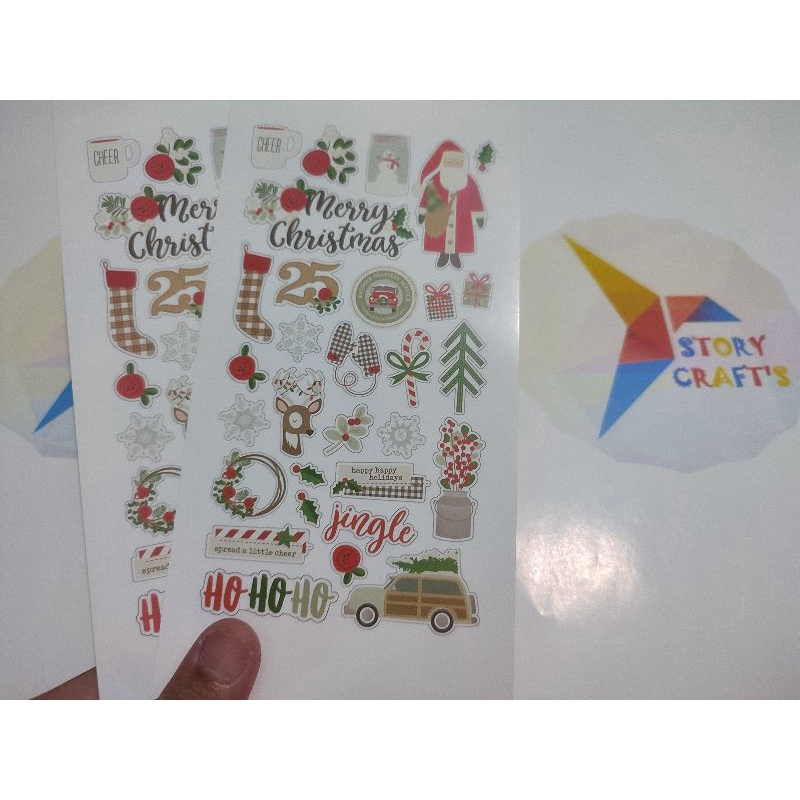 

Sticker Mini DIY Christmas Holiday Tanpa Cutting