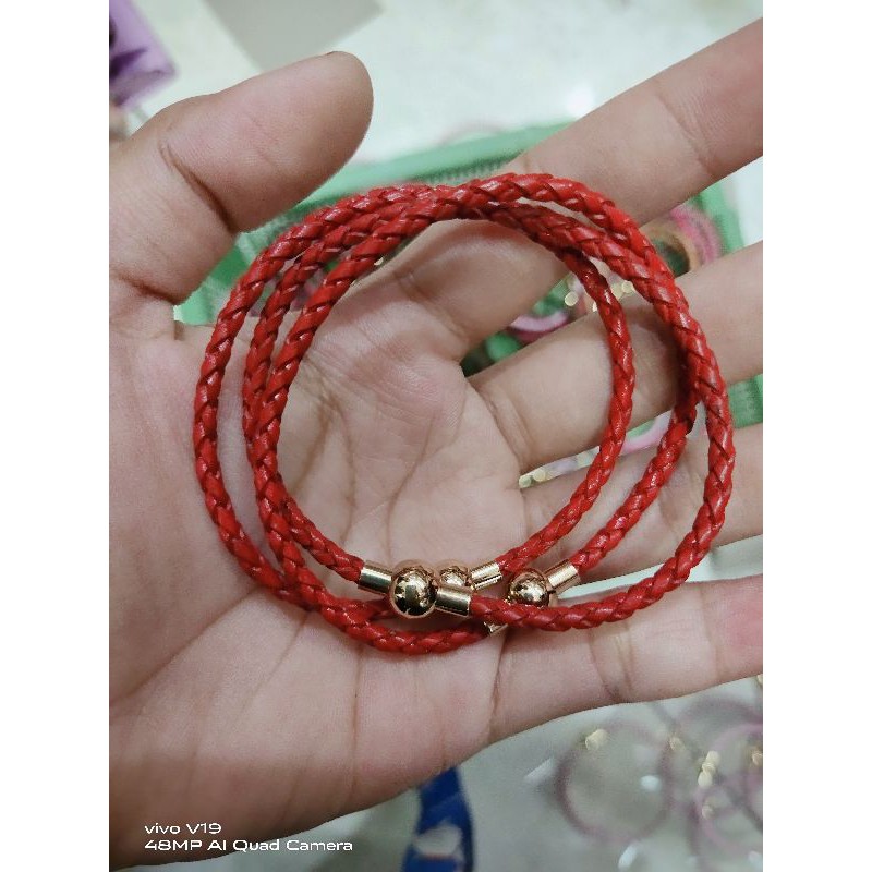 gelang tali kulit kunci magnet