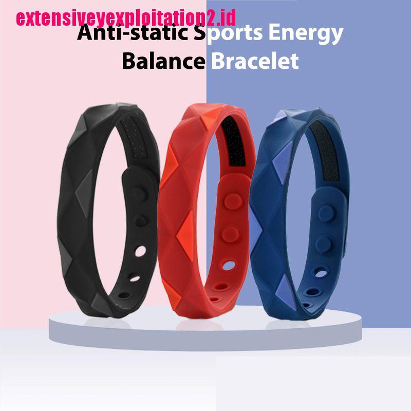 &lt; E2id &amp; &gt; &gt; &gt; Gelang Balance Ion Negatif Anti Statis Bahan Silikon Untuk Pasangan / Pria / Wanita