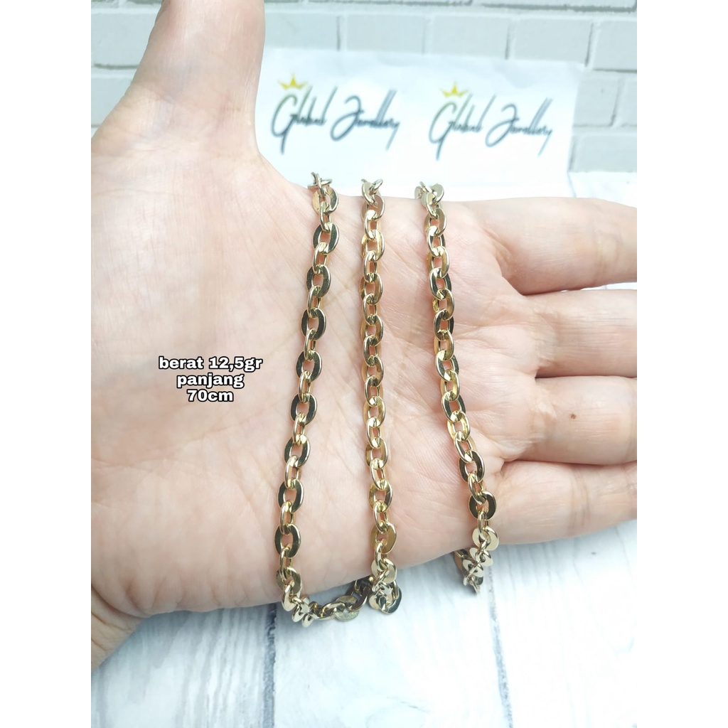 KALUNG RANTAI TAMBANG PANJANG 70CM PERAK ASLI S925 GLOBAL JEWELLERY CL090
