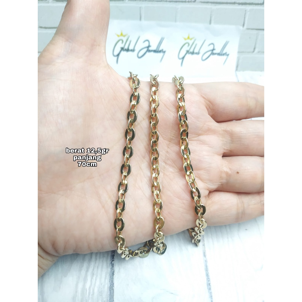 KALUNG RANTAI TAMBANG PANJANG 70CM PERAK ASLI S925 GLOBAL JEWELLERY CL090