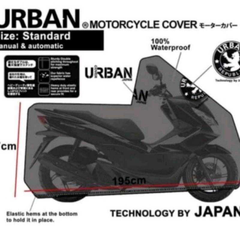 COVER SELIMUT SARUNG MOTOR URBAN UKURAN/JUMBO/STANDAR HONDA TIGER VIXION NINJA 250 CB150R