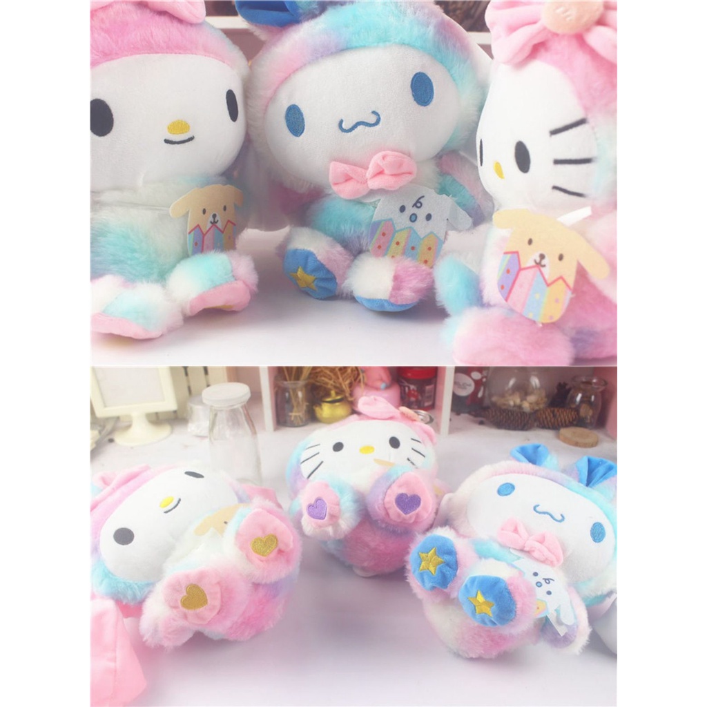 BONEKA CINNAMOROLL MELODY KUROMI HELLO KITTY RAINBOW IMPOR LUCU