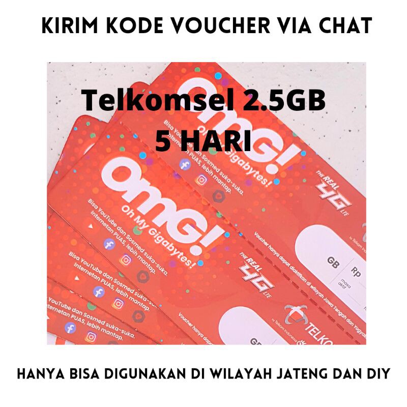 [KIRIM KODE VIA CHAT] VOUCHER TELKOMSEL 2.5GB JATENG DIY