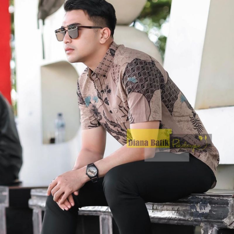 TERBARU Baju Batik Pria Gus Azmi Syubbanul Muslimin Batik Katun Halus Lengan Pendek M L XL