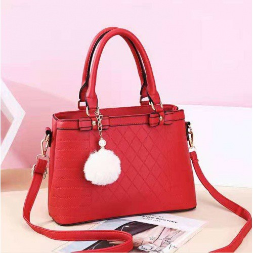 BQ 2730 RISCE TAS HAND BAG GANTUNGAN POM POM WHITE IMPORT WANITA CEWEK PEREMPUAN JAKARTA BATAM