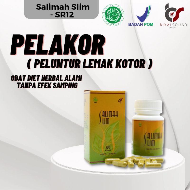 SR12 HERBAL SKINCARE SALIMAH SLIM PELANGSING AMPUH OBAT DIET / PENURUN BERAT BADAN HERBAL / BPOM ALAMI &amp; AMAN