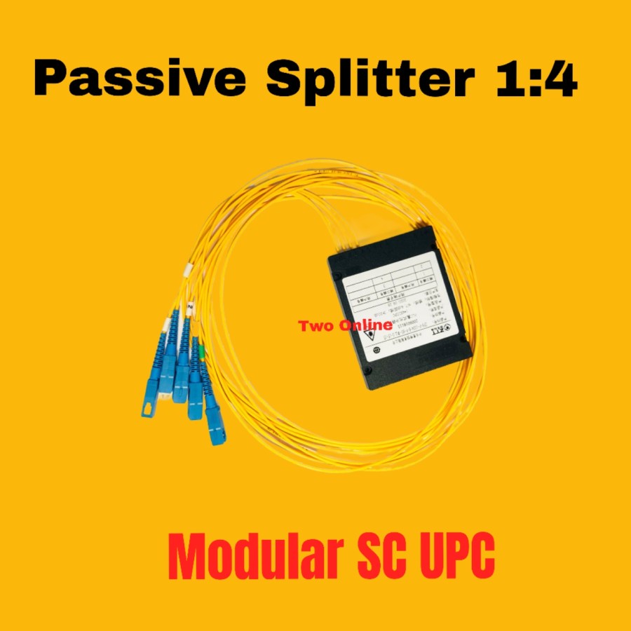 Passive splitter / pasif spliter 1:4 fiber optic SC UPC MODULAR