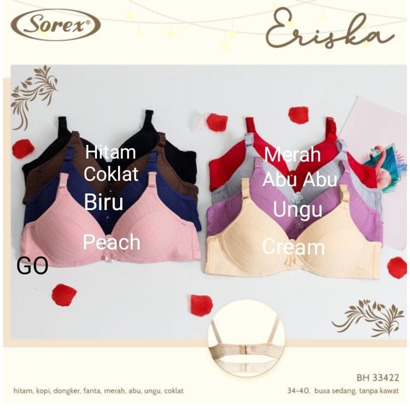 bb SOREX BRA 33420 Wanita Tanpa Kawat Bh Busa Cup A Pakaian Dalam Wanita