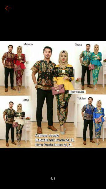 Asmara Couple - Sania Ruffle Batik Couple Ori Garansi Termurah Shopee - Asmara Linggar