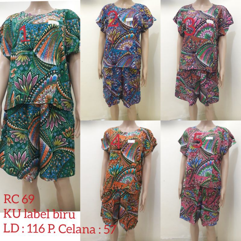 setelan KENCANA UNGU LABEL BIRU