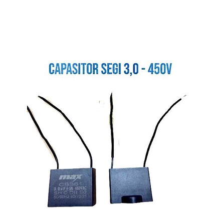 CAPASITOR FAN SEGI KOTAK MAX 3,0UF - 450V