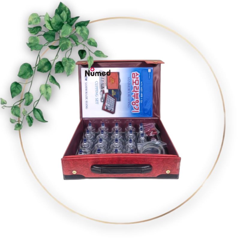 Bekam Sammora Premium Original isi 19 Cup / Cupping Set Therapy Samora Merah 19 Pcs