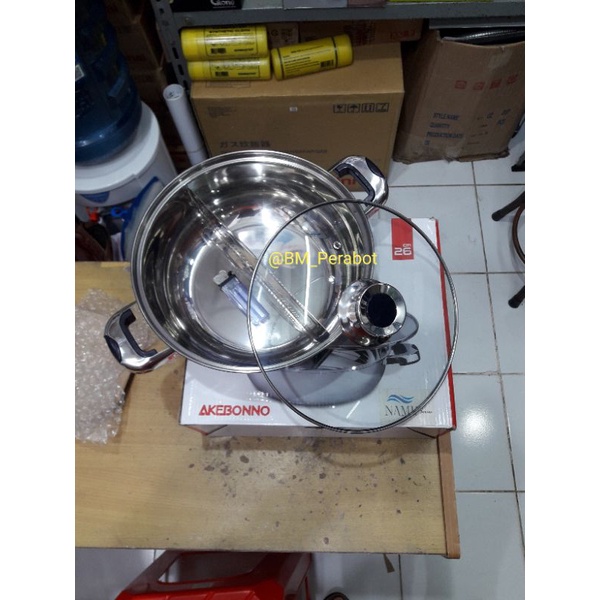 Panci Shabu Shabu 2 Sekat Akebonno Mandarin Duck 26 cm