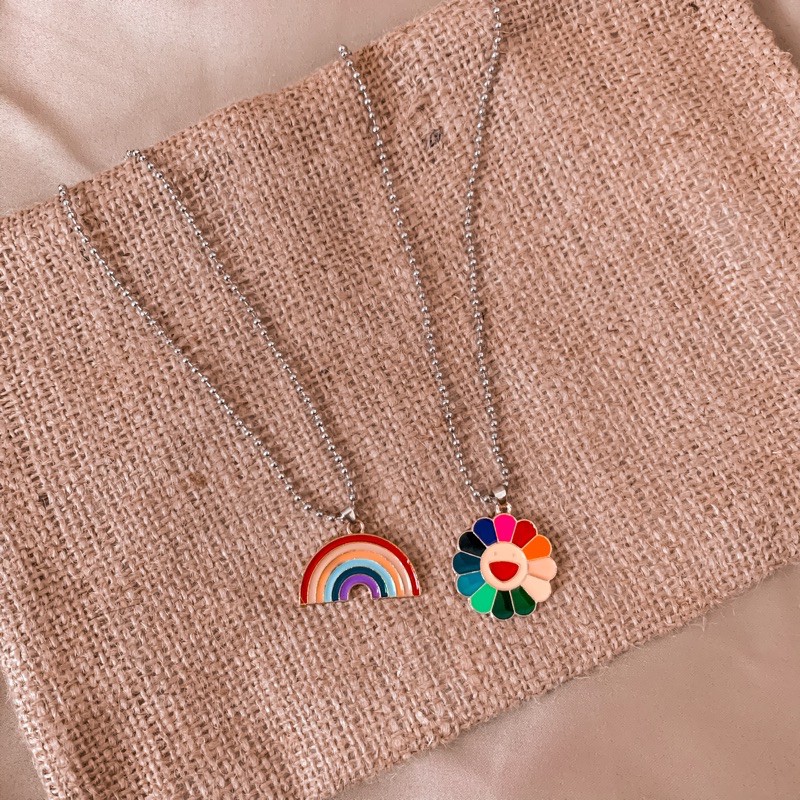 Kalung Bunga / Kalung Pelangi / Takashi Murakami Necklace / Rainbow Necklace