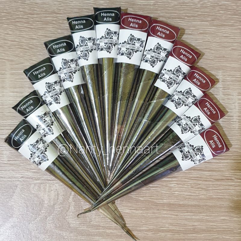 Henna Alis (1 Cone) Tatto Henna Alis Nahty_hennaart | Nahty Henna Alis Henna Sulam Alis