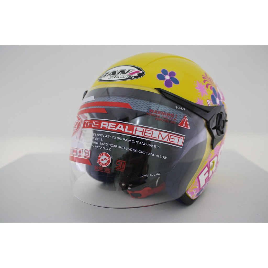 Ganz Helmet/ Helm Anak B10 Froz Electric Yellow VT M