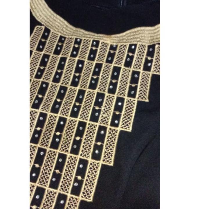 (BIG SALE) Gallery Exclusive Abaya Hitam Gamis Bordir Piramid