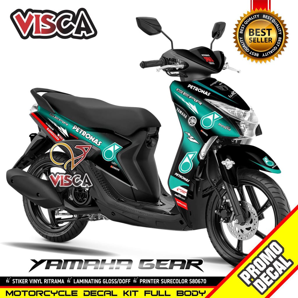 Decal Yamaha Gear Striping Yamaha Gear Stiker Motor Yamaha Gear Petronas 2