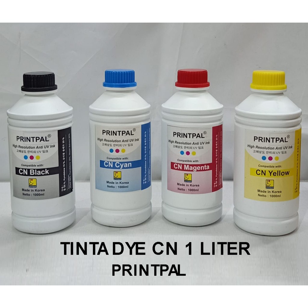 Tinta Dye CN merk PRINTPAL 1 Liter (B,C,M,Y)